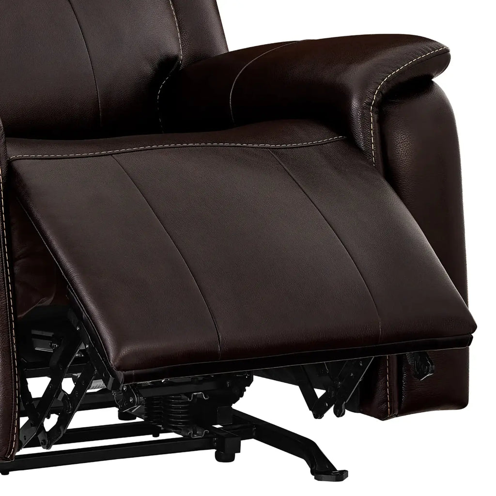 Leather Power Rocker Recliner with Adjustable Headrest